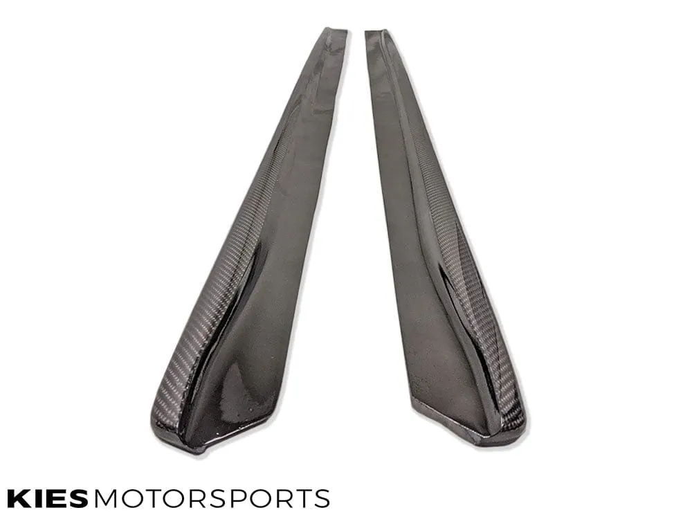 2014-2020 BMW 4 Series (F32 / F33) 3D Style Carbon Fiber Side Skirt Extensions (Pair)