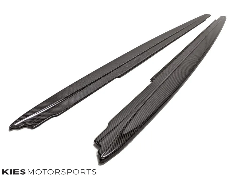 2017-2023 BMW 5 Series (G30) Performance Inspired Carbon Fiber Side Skirt Extensions (Pair)