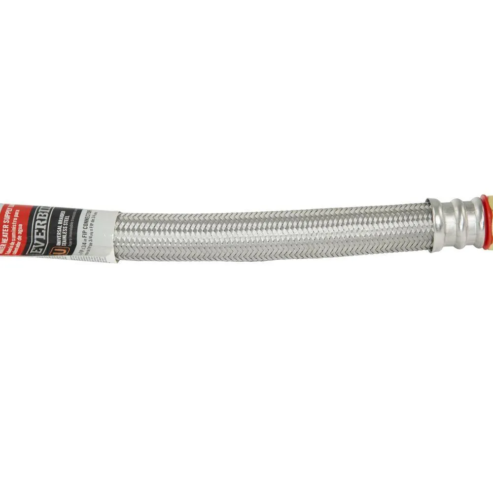 3/4 in. FIP x 7/8 in. Compression x 18 in. Stainless Steel Water Heater Supply Line
