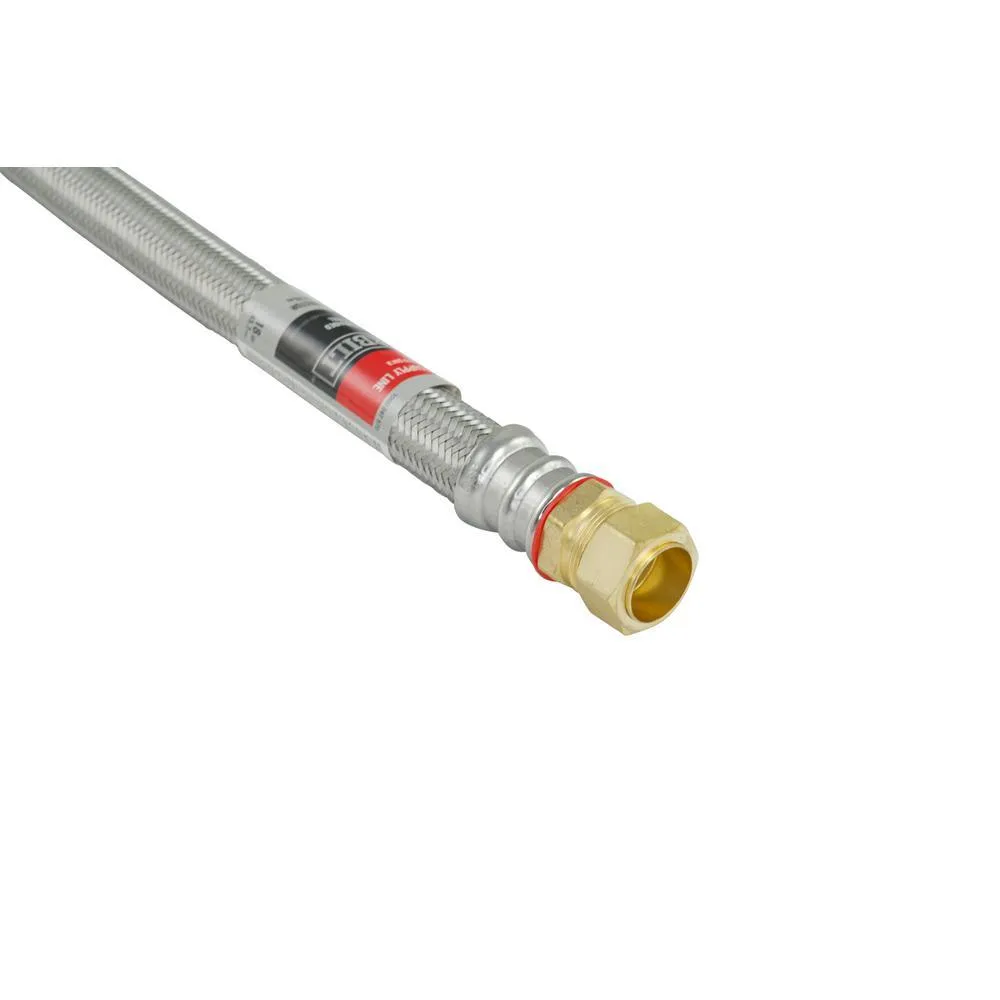 3/4 in. FIP x 7/8 in. Compression x 18 in. Stainless Steel Water Heater Supply Line