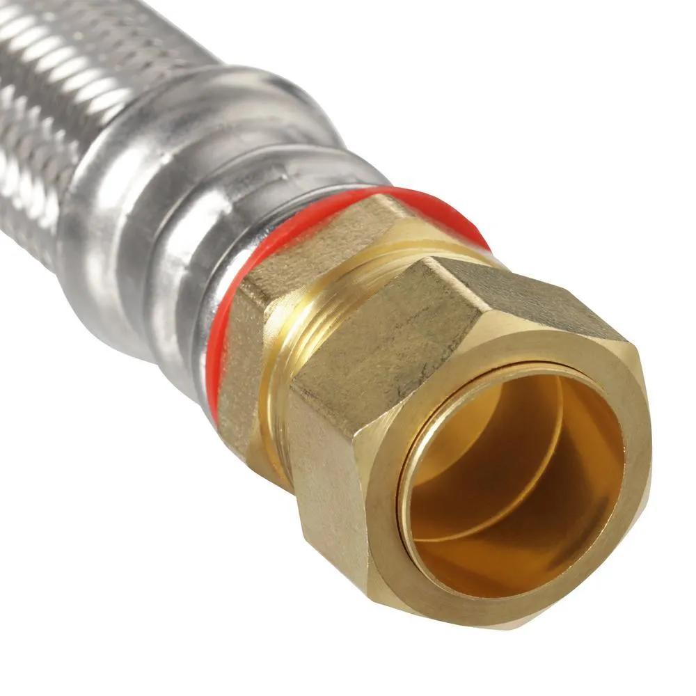 3/4 in. FIP x 7/8 in. Compression x 18 in. Stainless Steel Water Heater Supply Line