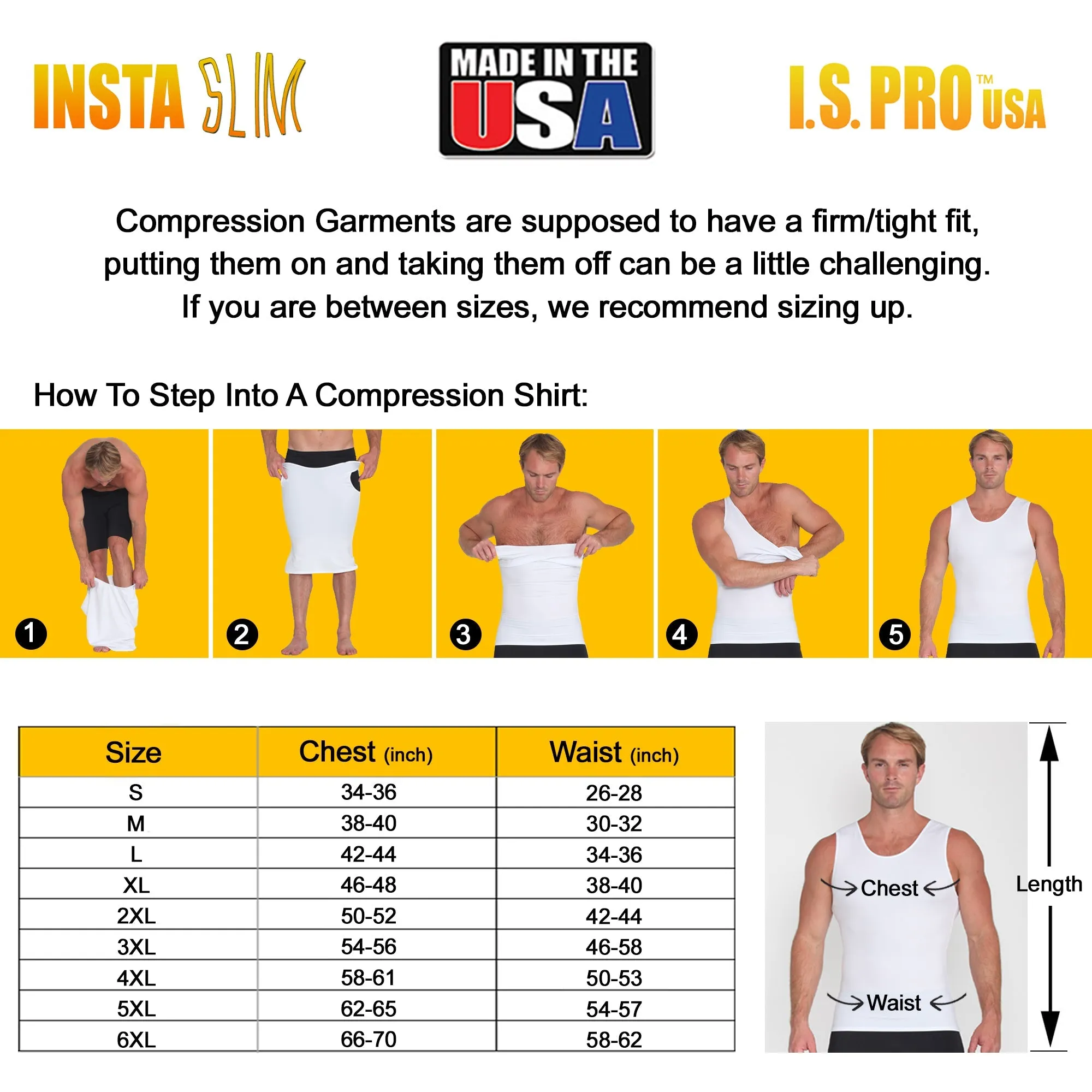 6-Pack Insta Slim Compression Muscle Tank MS0006 by InstantFigure - InstaSlim - InstantRecoveryMD
