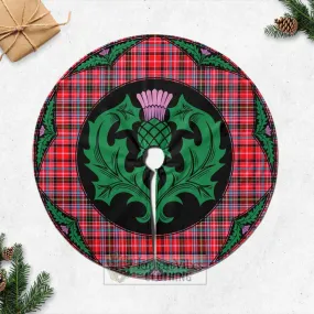 Aberdeen District Tartan Christmas Tree Skirt Scottish Thistle Style