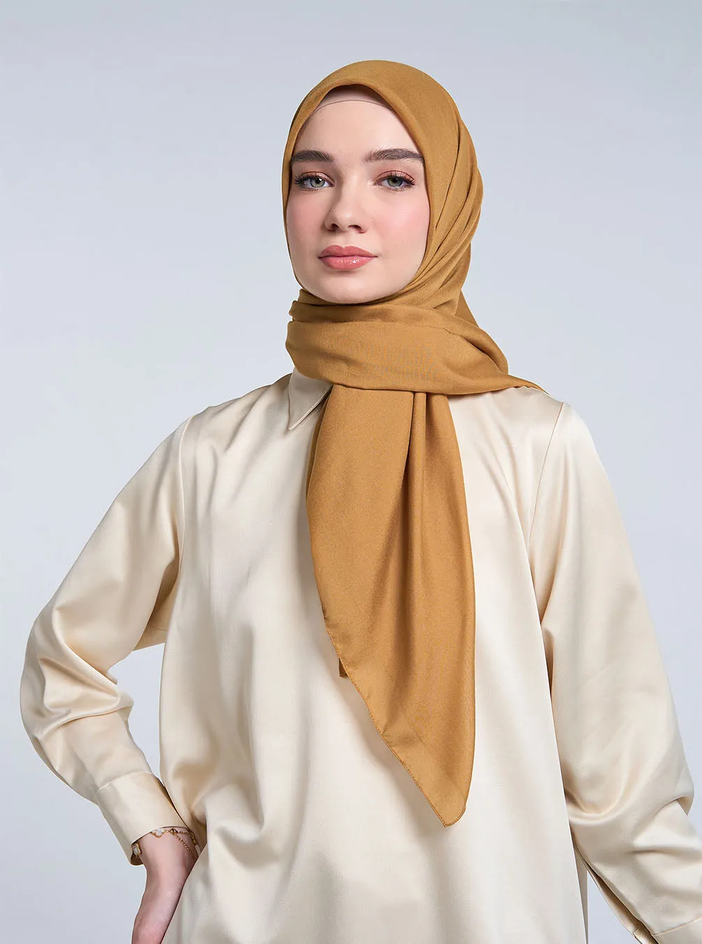 AIRY VOILE SCARF PLAIN HARVEST GOLD