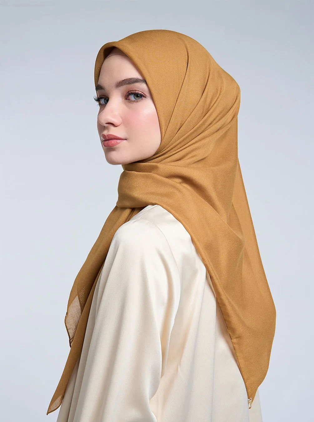 AIRY VOILE SCARF PLAIN HARVEST GOLD