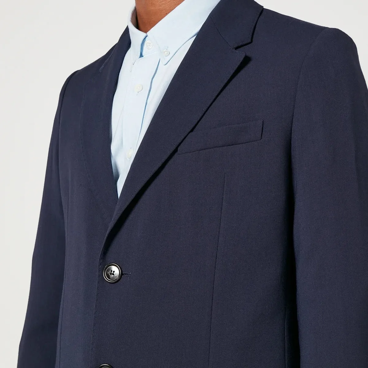 Ami Mens Regular Fit Italian Two Button Blazer Sport Coat EU 48 US 38R Navy Blue