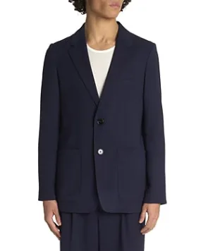 Ami Mens Regular Fit Italian Two Button Blazer Sport Coat EU 48 US 38R Navy Blue
