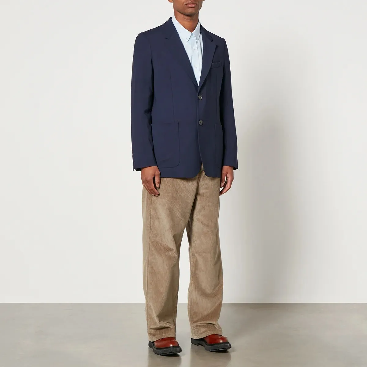 Ami Mens Regular Fit Italian Two Button Blazer Sport Coat EU 48 US 38R Navy Blue