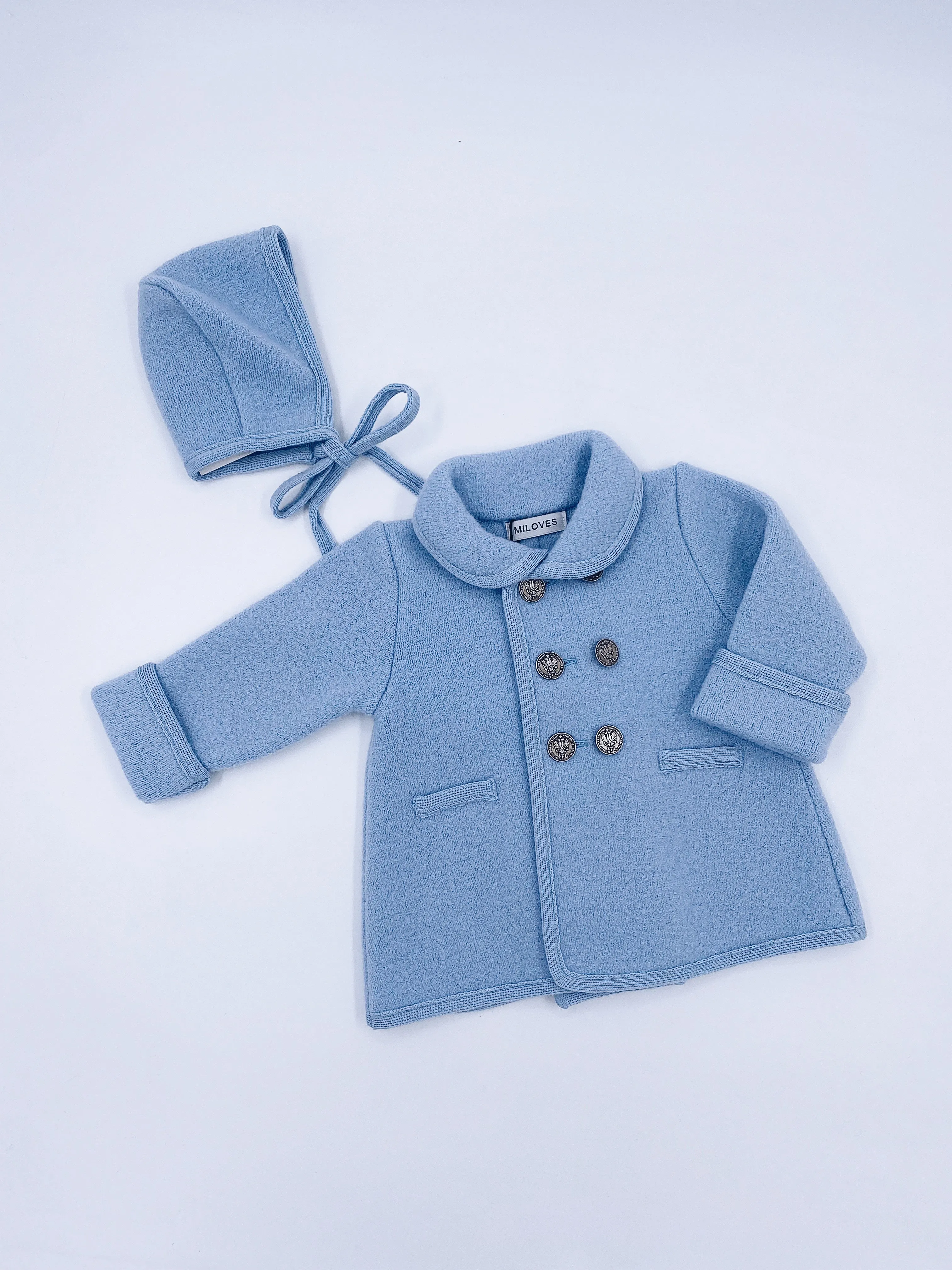 Beautiful Blue Merino Wool coat