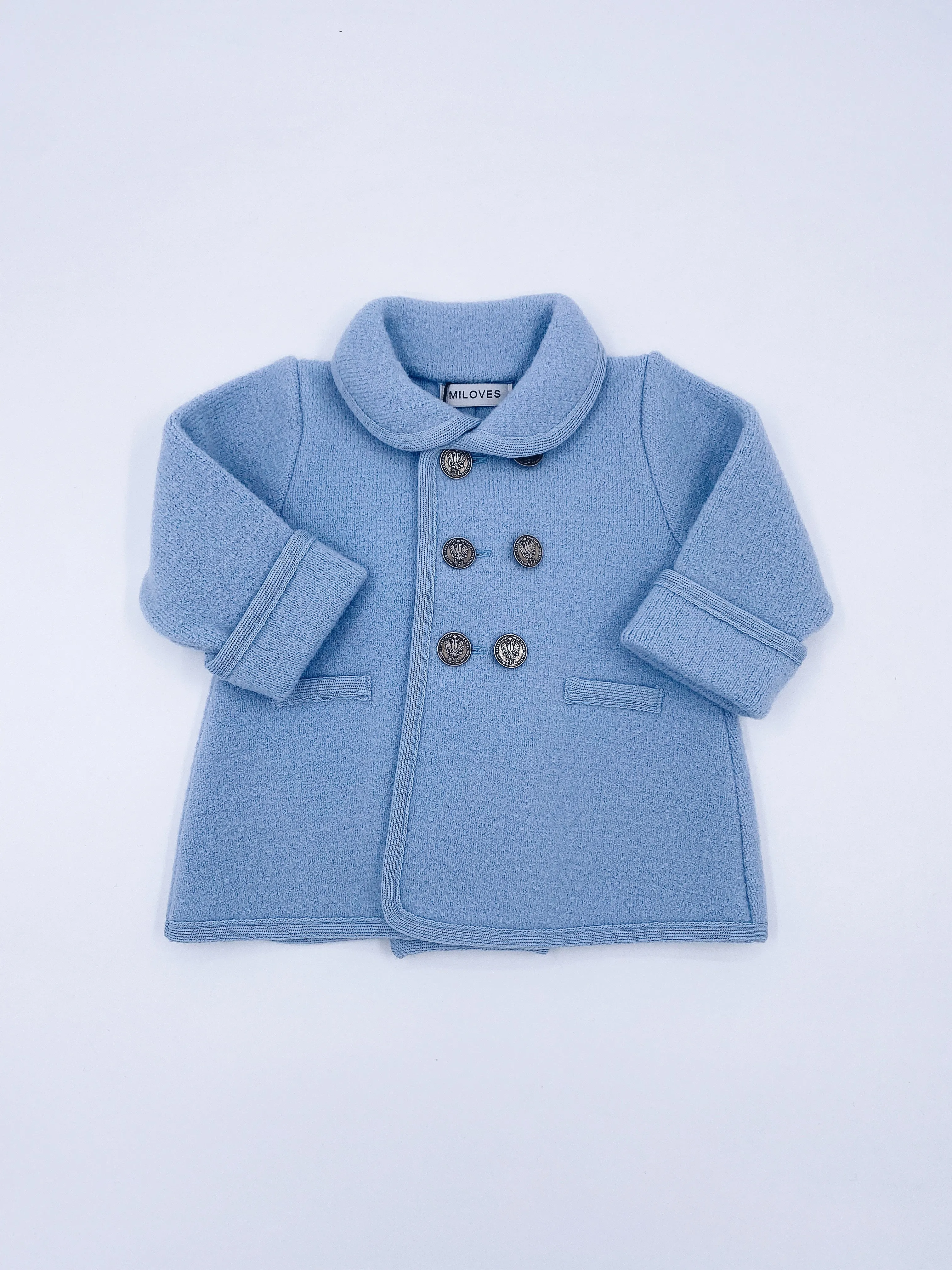 Beautiful Blue Merino Wool coat