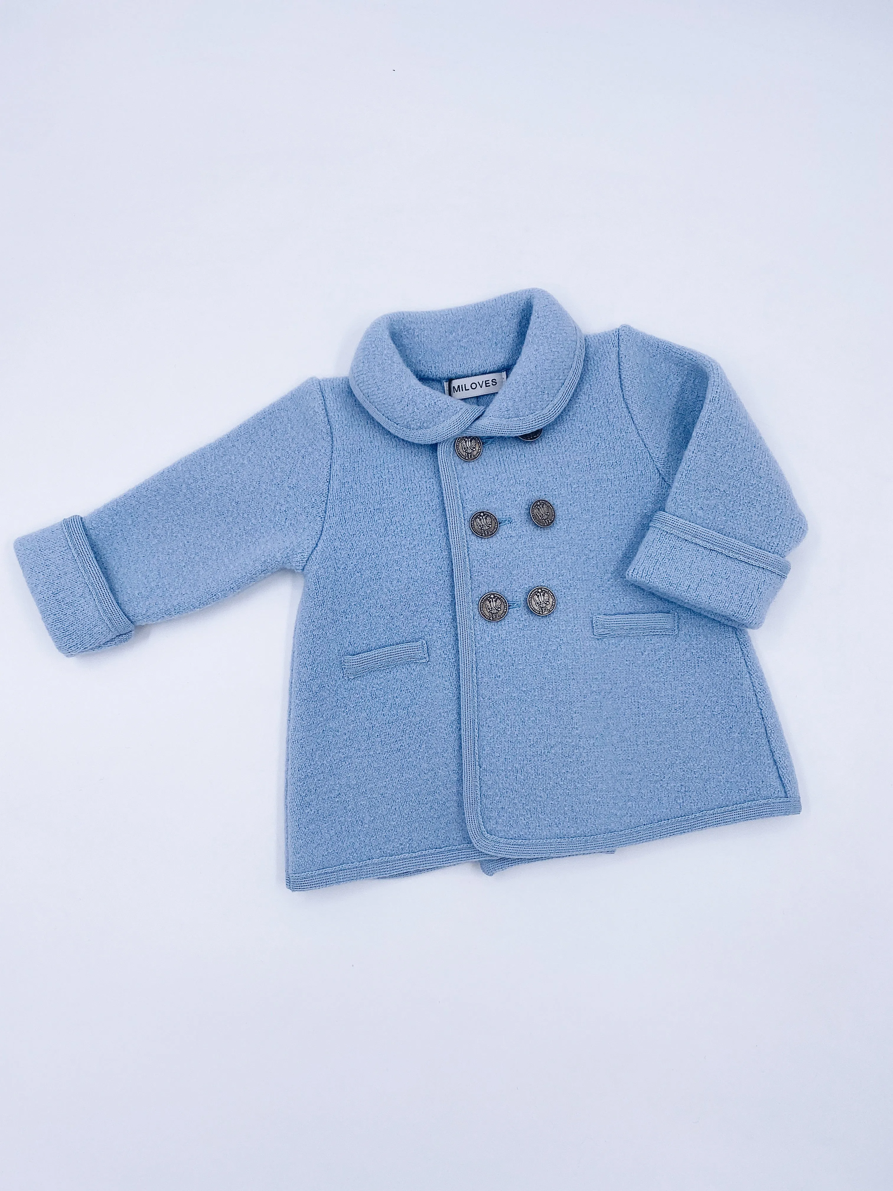 Beautiful Blue Merino Wool coat