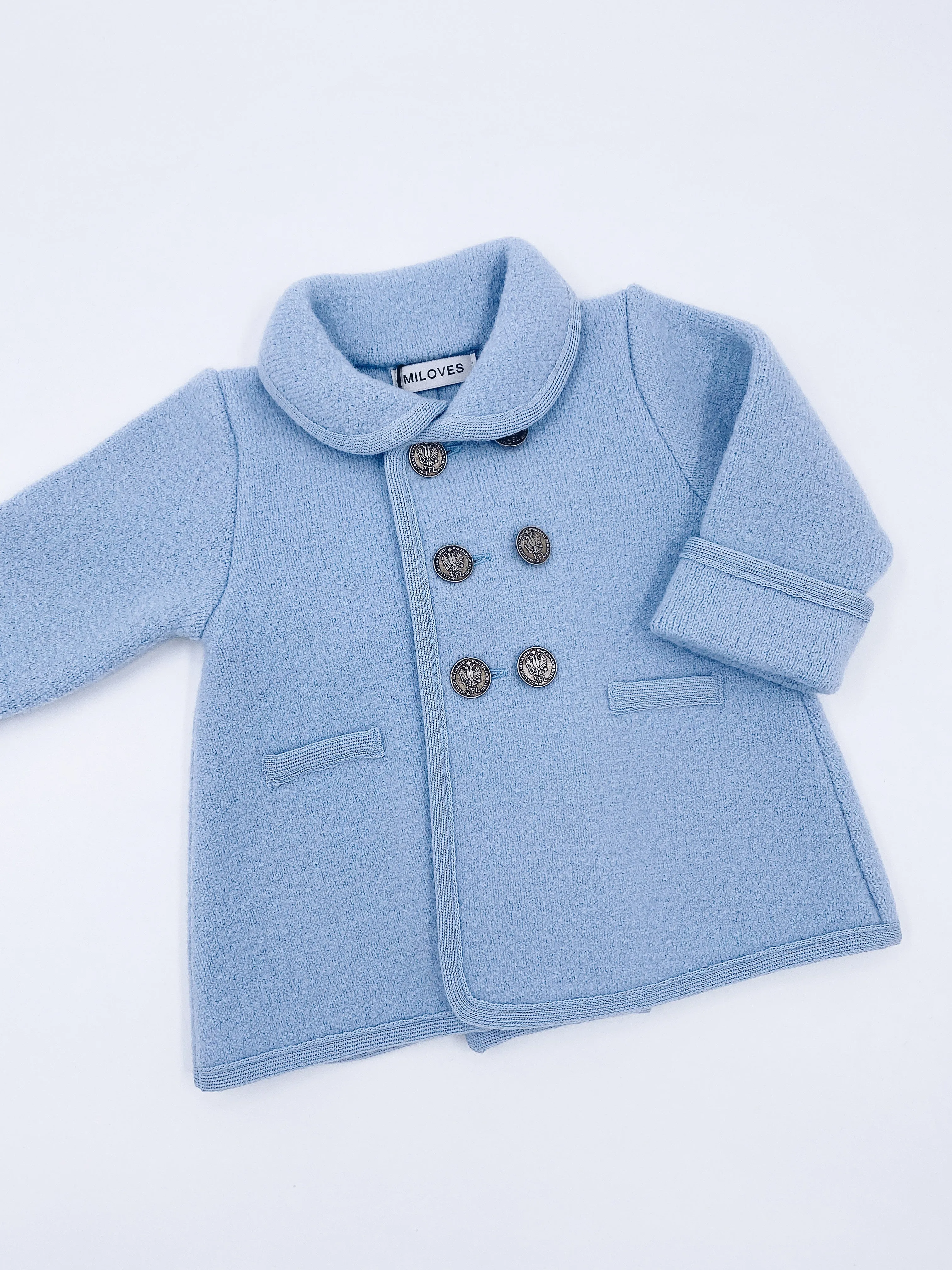 Beautiful Blue Merino Wool coat