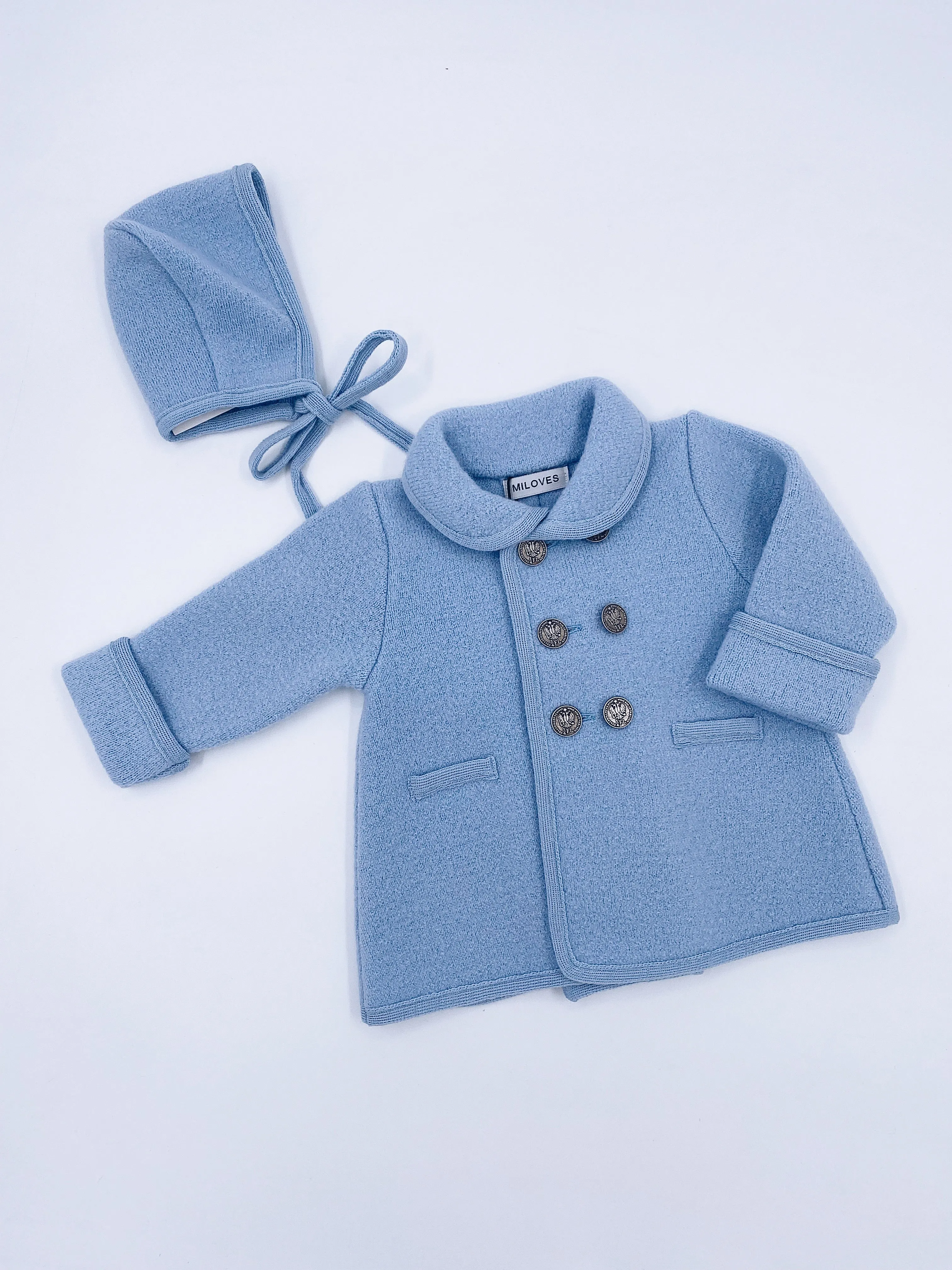 Beautiful Blue Merino Wool coat
