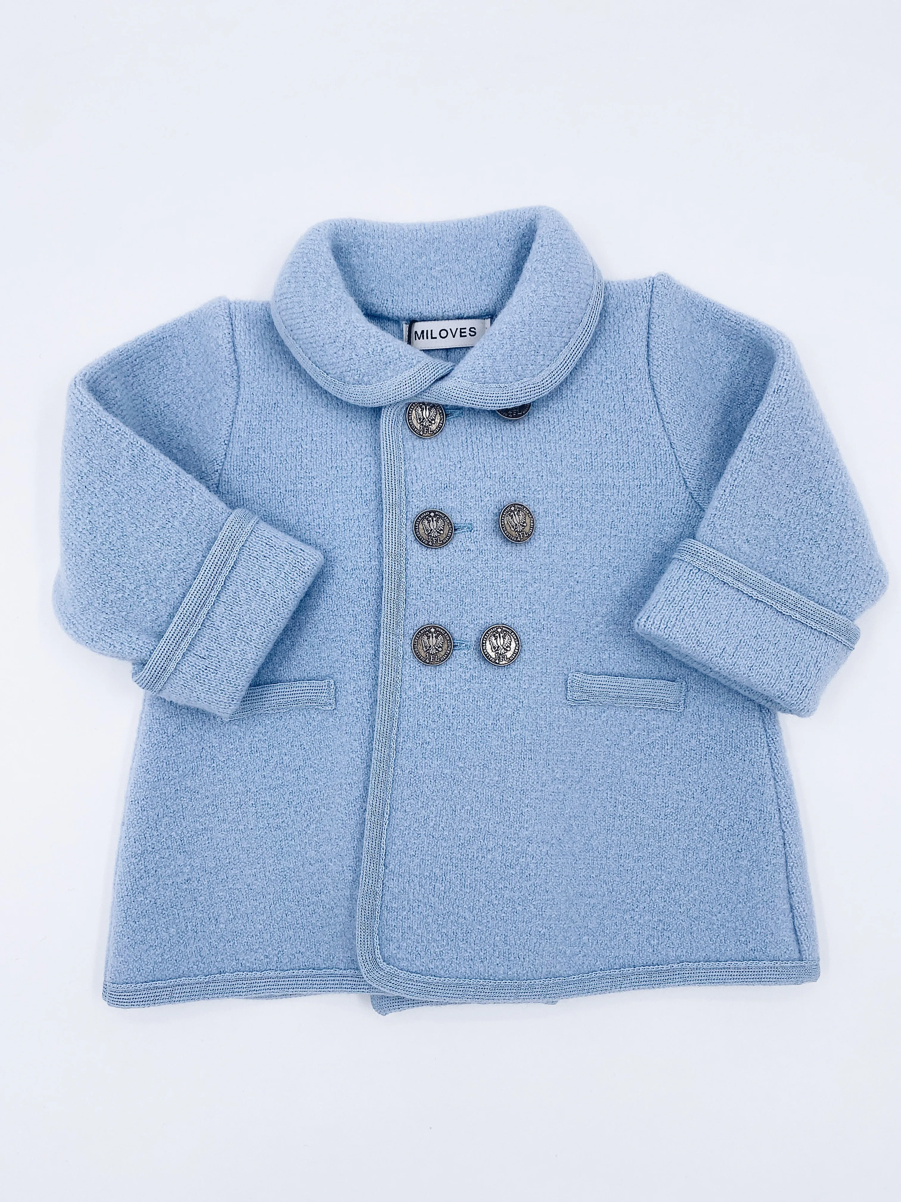 Beautiful Blue Merino Wool coat