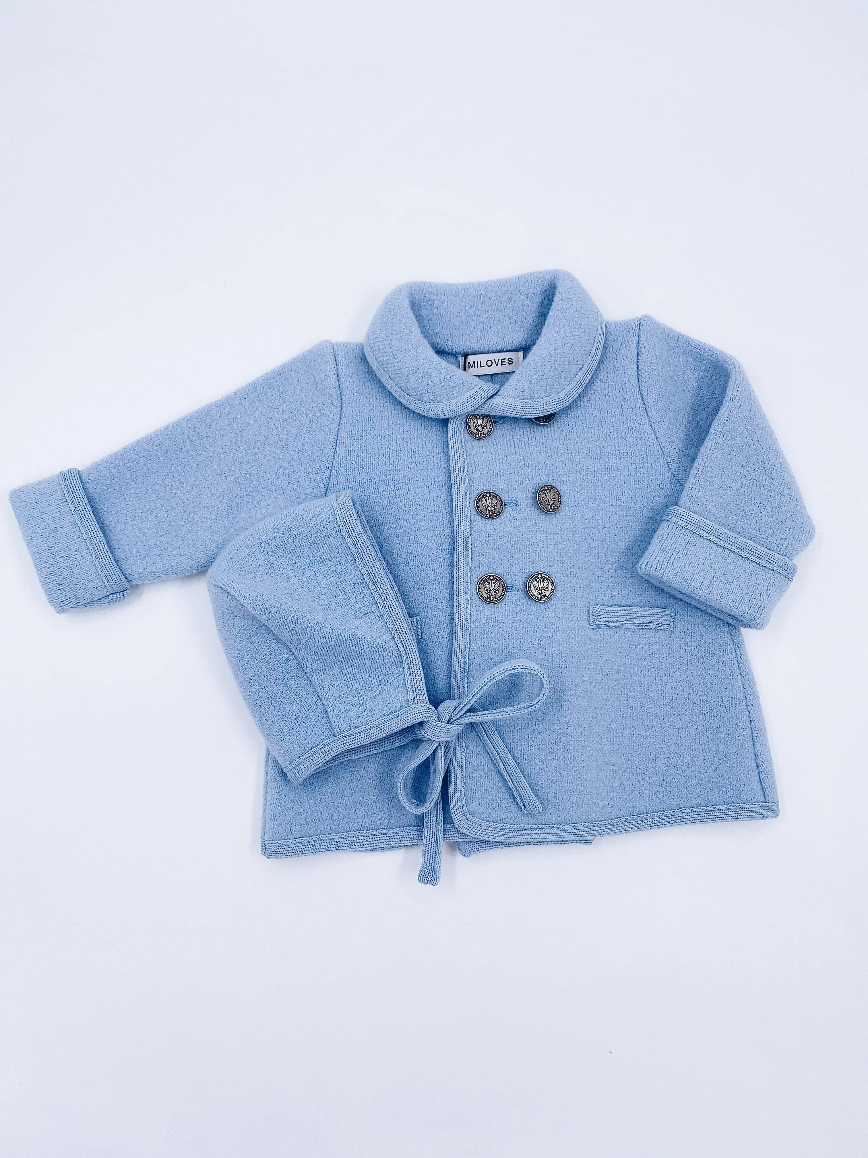 Beautiful Blue Merino Wool coat