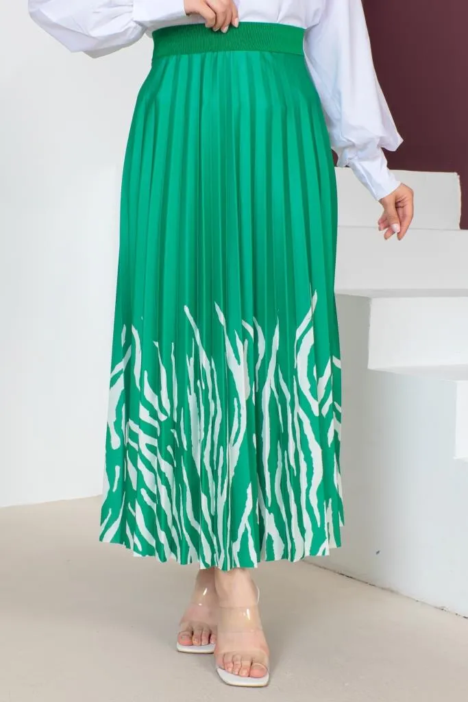 BNG Women Patterned Hijab Skirt Green - Clermont