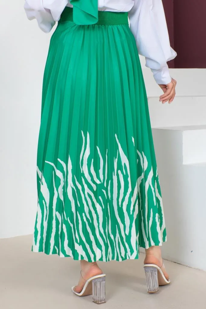 BNG Women Patterned Hijab Skirt Green - Clermont