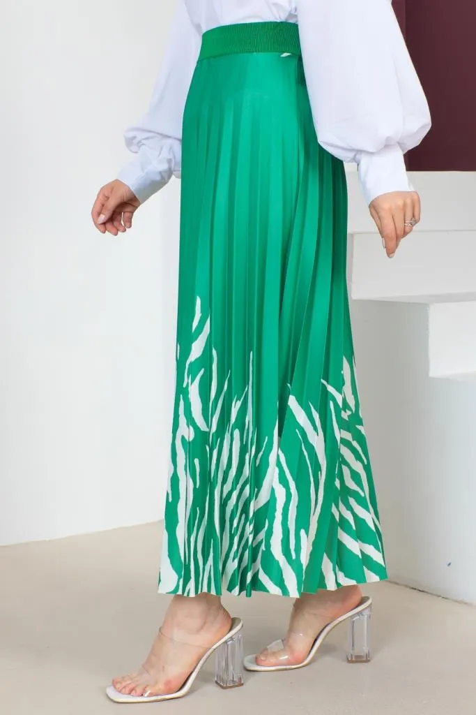 BNG Women Patterned Hijab Skirt Green - Clermont