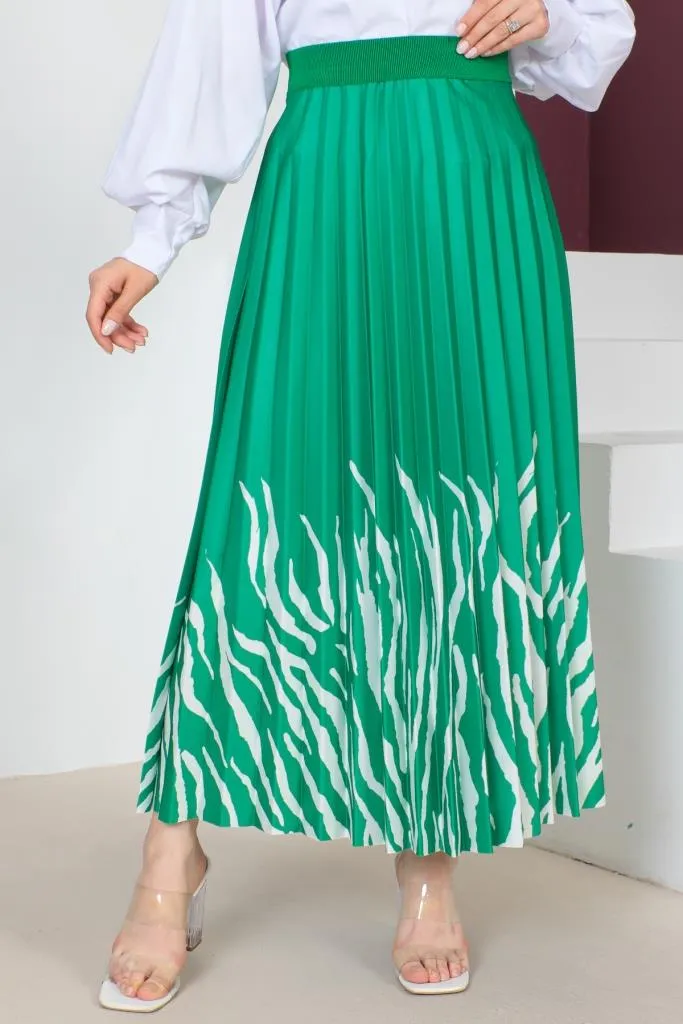 BNG Women Patterned Hijab Skirt Green - Clermont