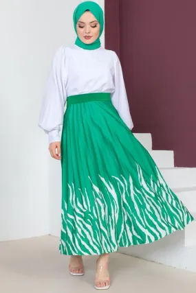 BNG Women Patterned Hijab Skirt Green - Clermont
