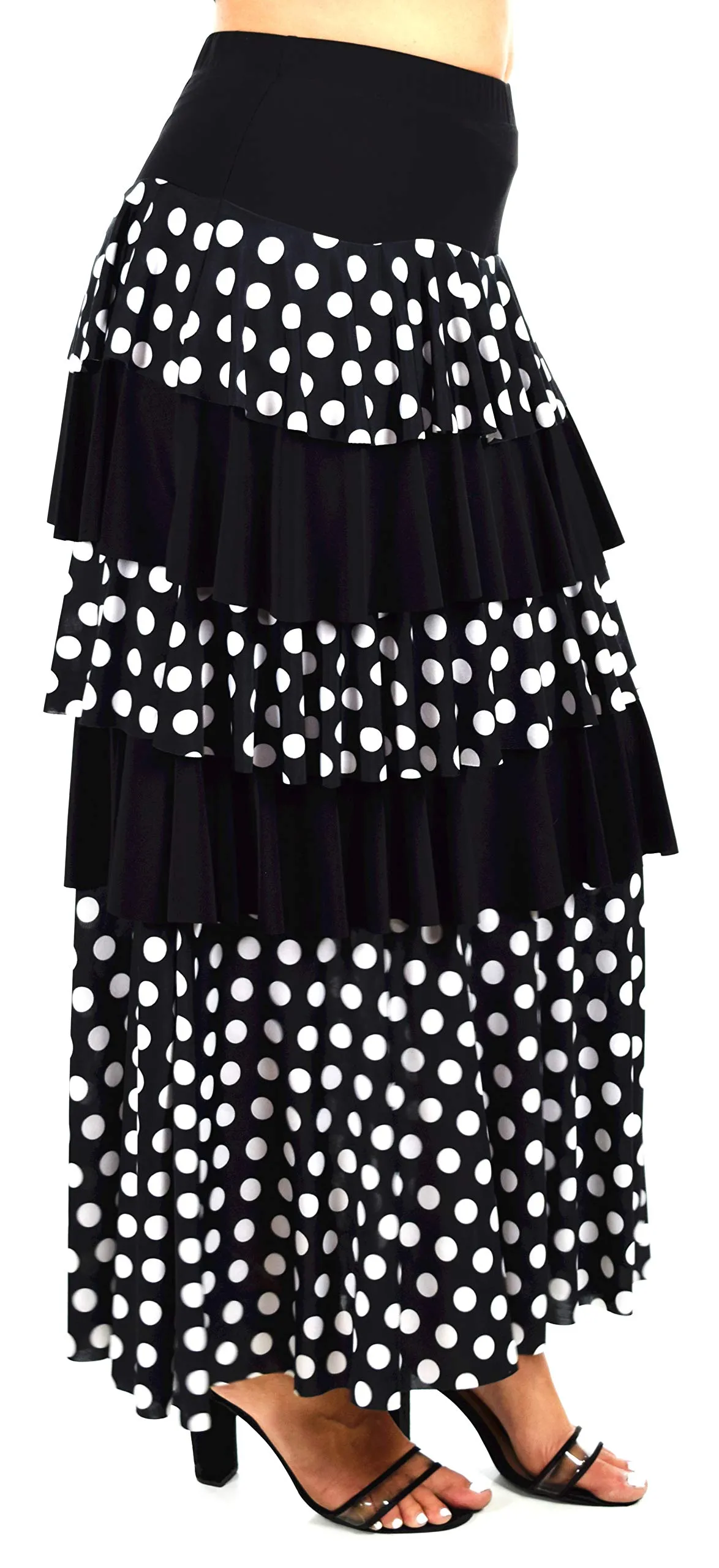 Boho Waterfall Tiered Layered Maxi Skirt | Reg & Plus Sizes