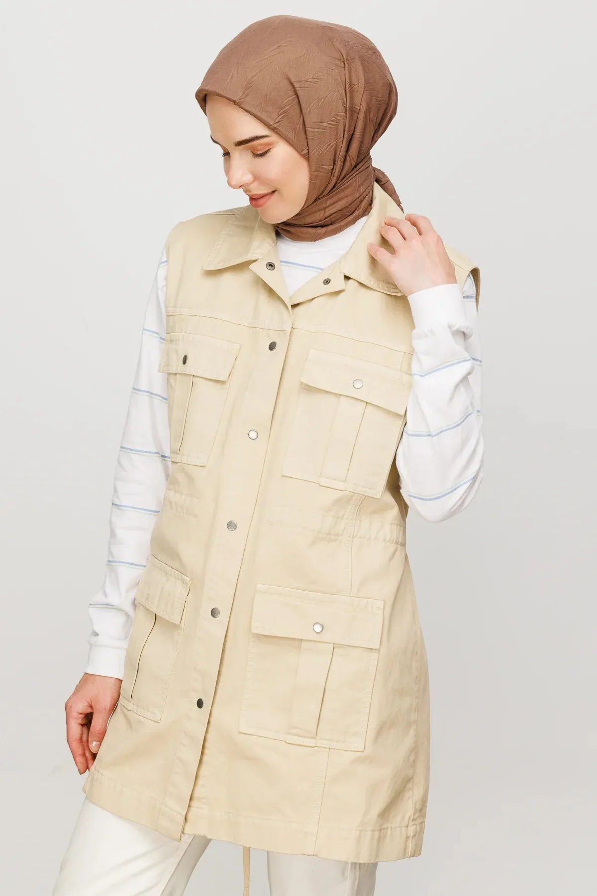 Canyon Pleated Bamboo Square Scarf