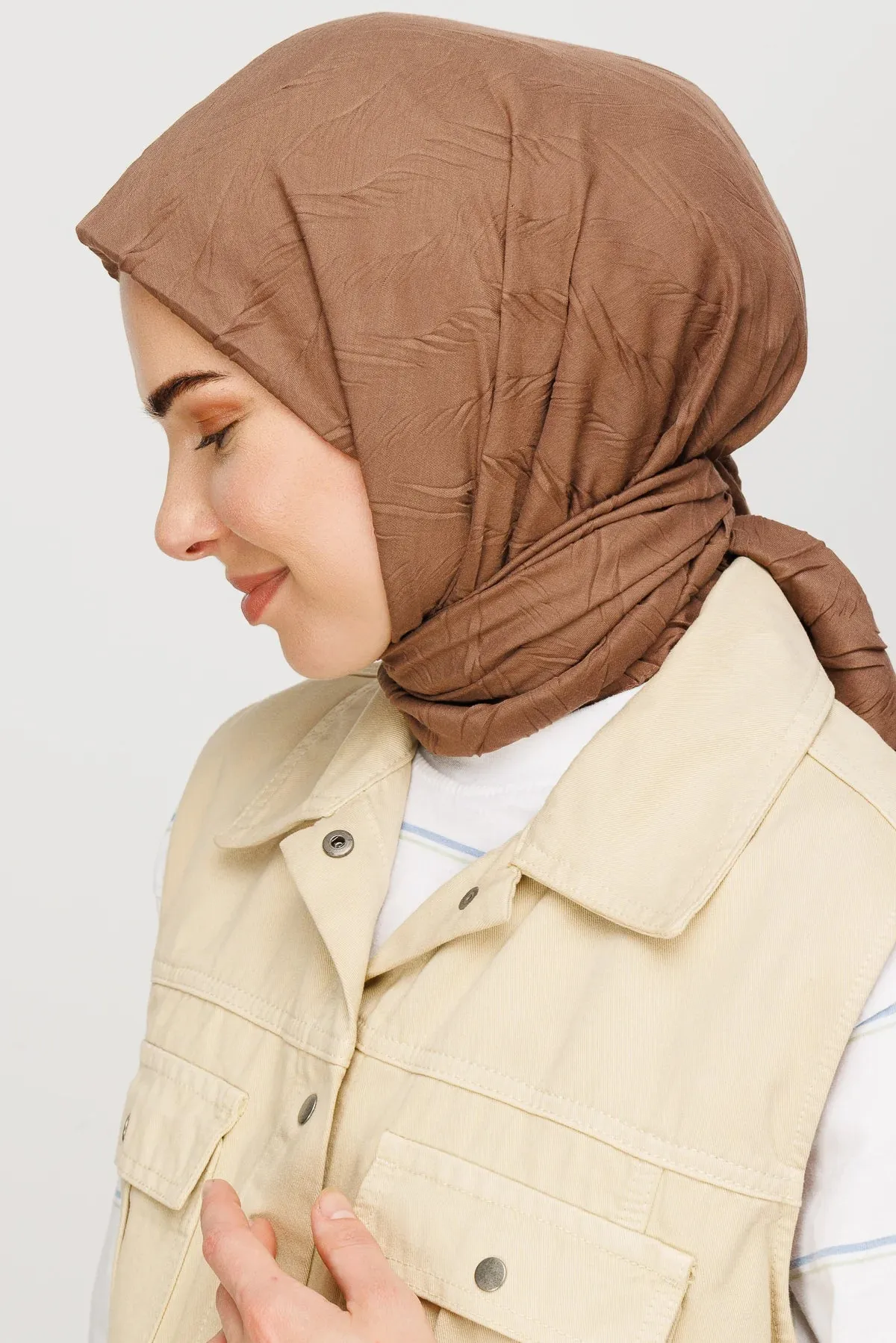 Canyon Pleated Bamboo Square Scarf