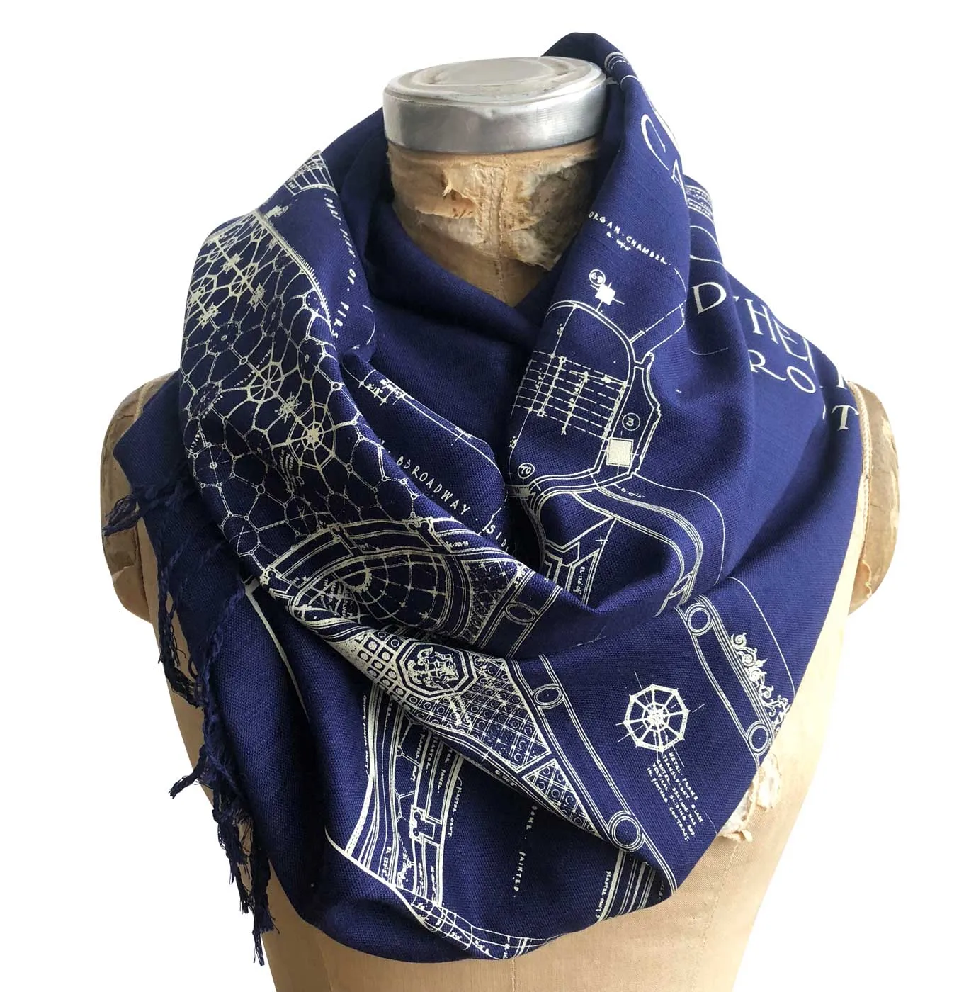 Capitol Theatre Detroit Blueprint Bamboo Scarf, Michigan Opera Theatre Pashmina
