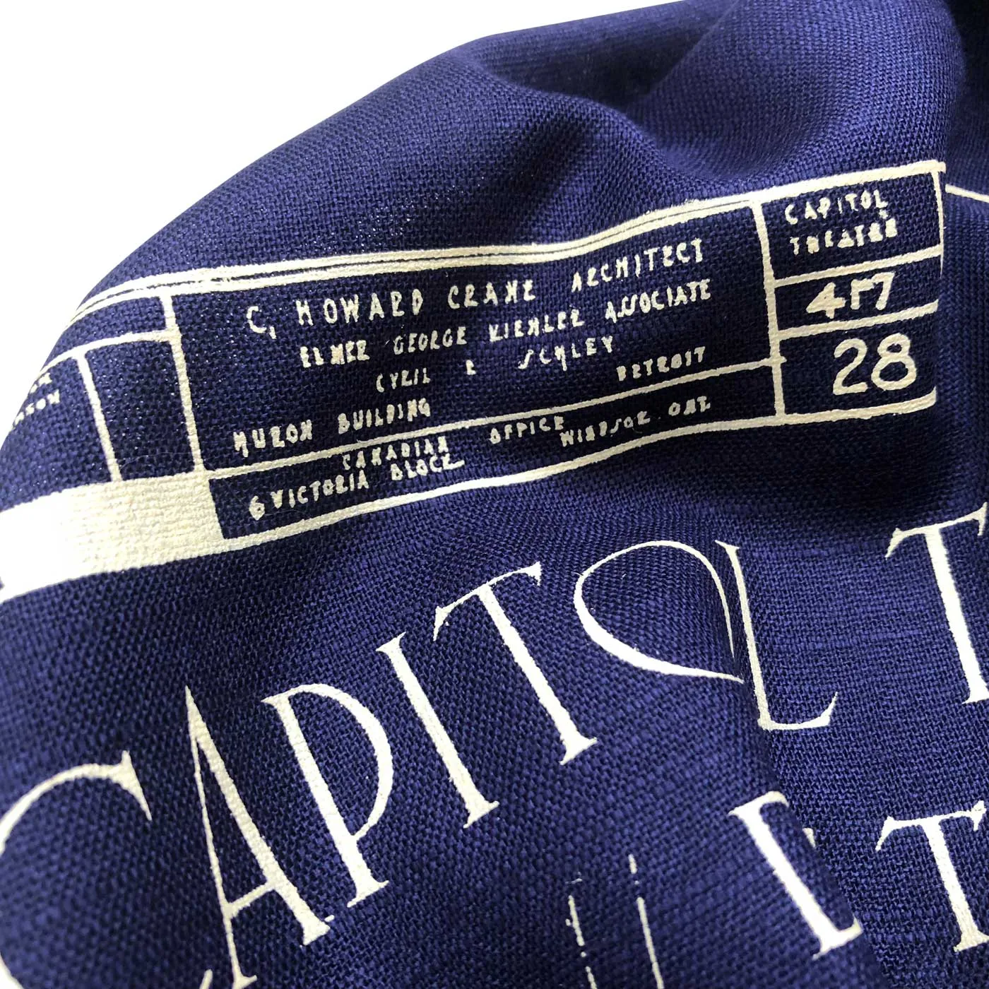 Capitol Theatre Detroit Blueprint Bamboo Scarf, Michigan Opera Theatre Pashmina