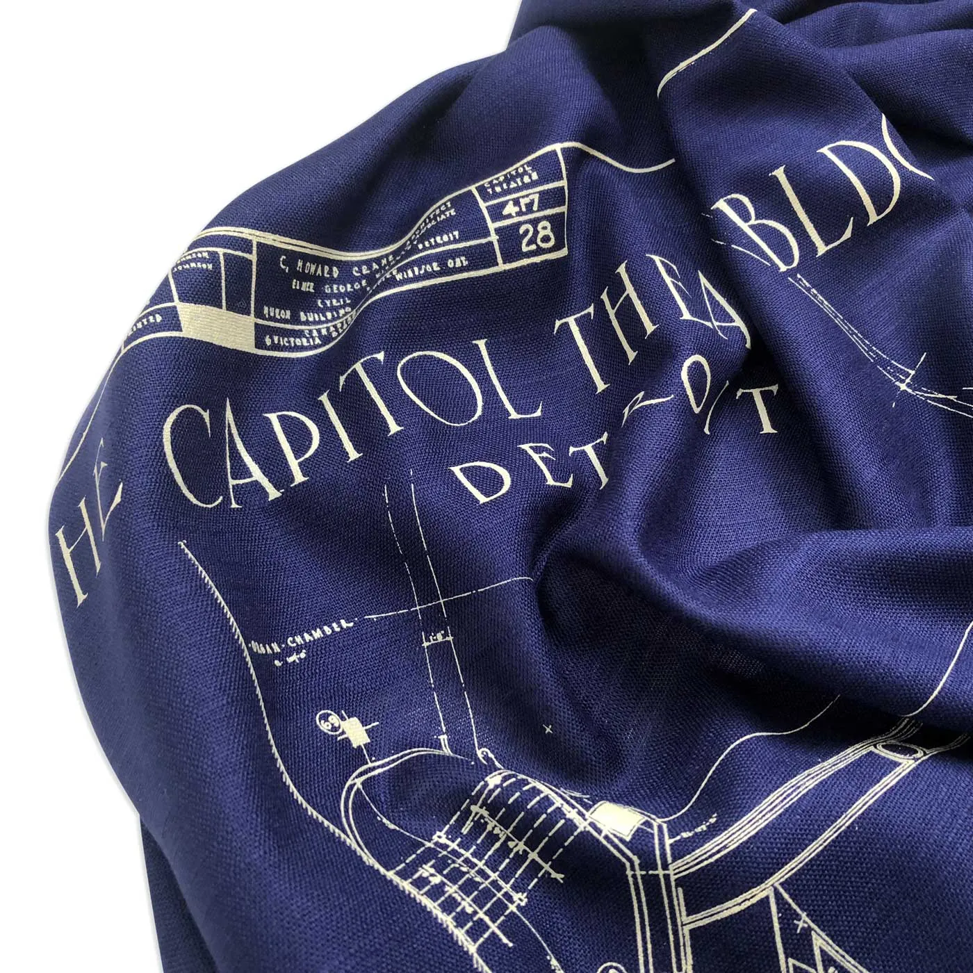 Capitol Theatre Detroit Blueprint Bamboo Scarf, Michigan Opera Theatre Pashmina