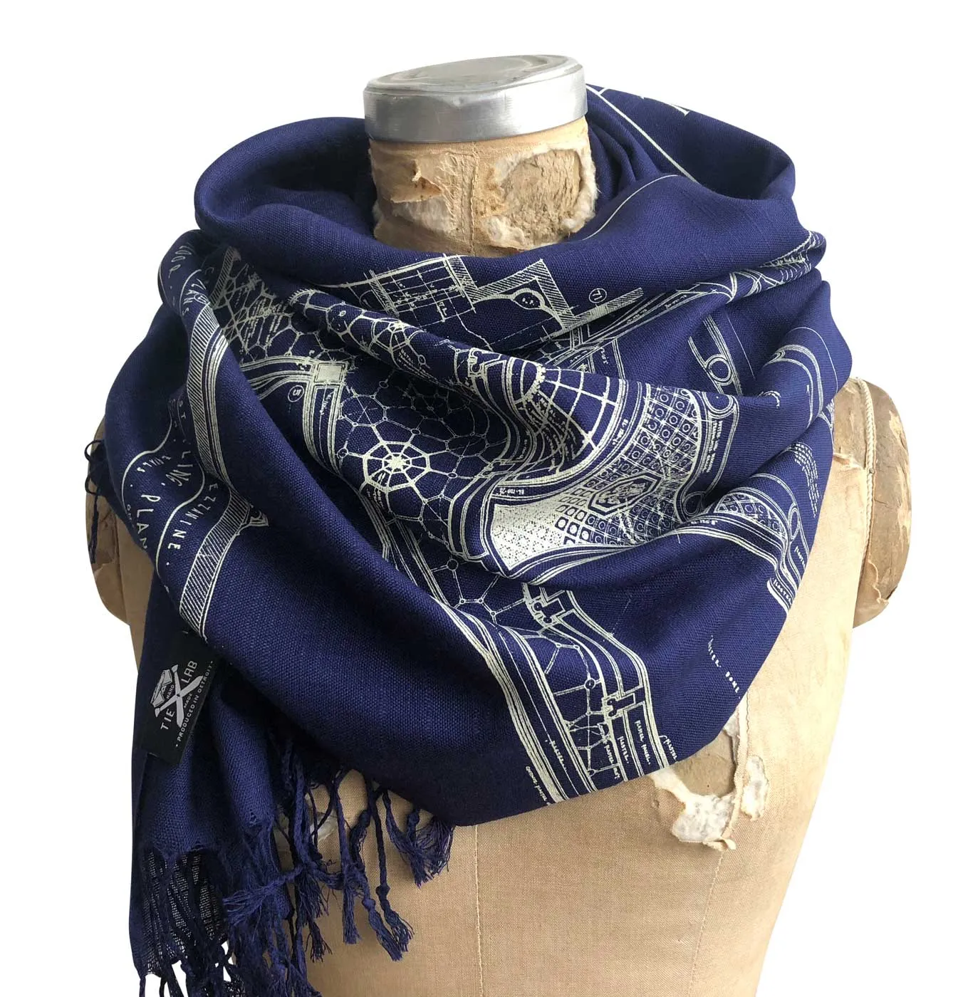 Capitol Theatre Detroit Blueprint Bamboo Scarf, Michigan Opera Theatre Pashmina