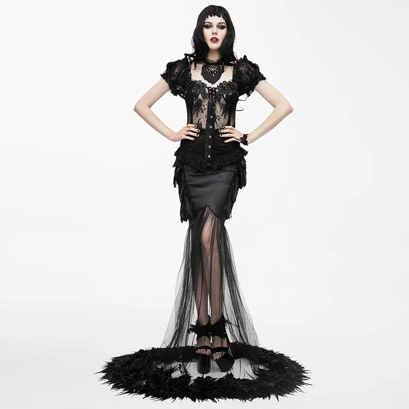 'Catharsis' Gothic Fishtail Skirt