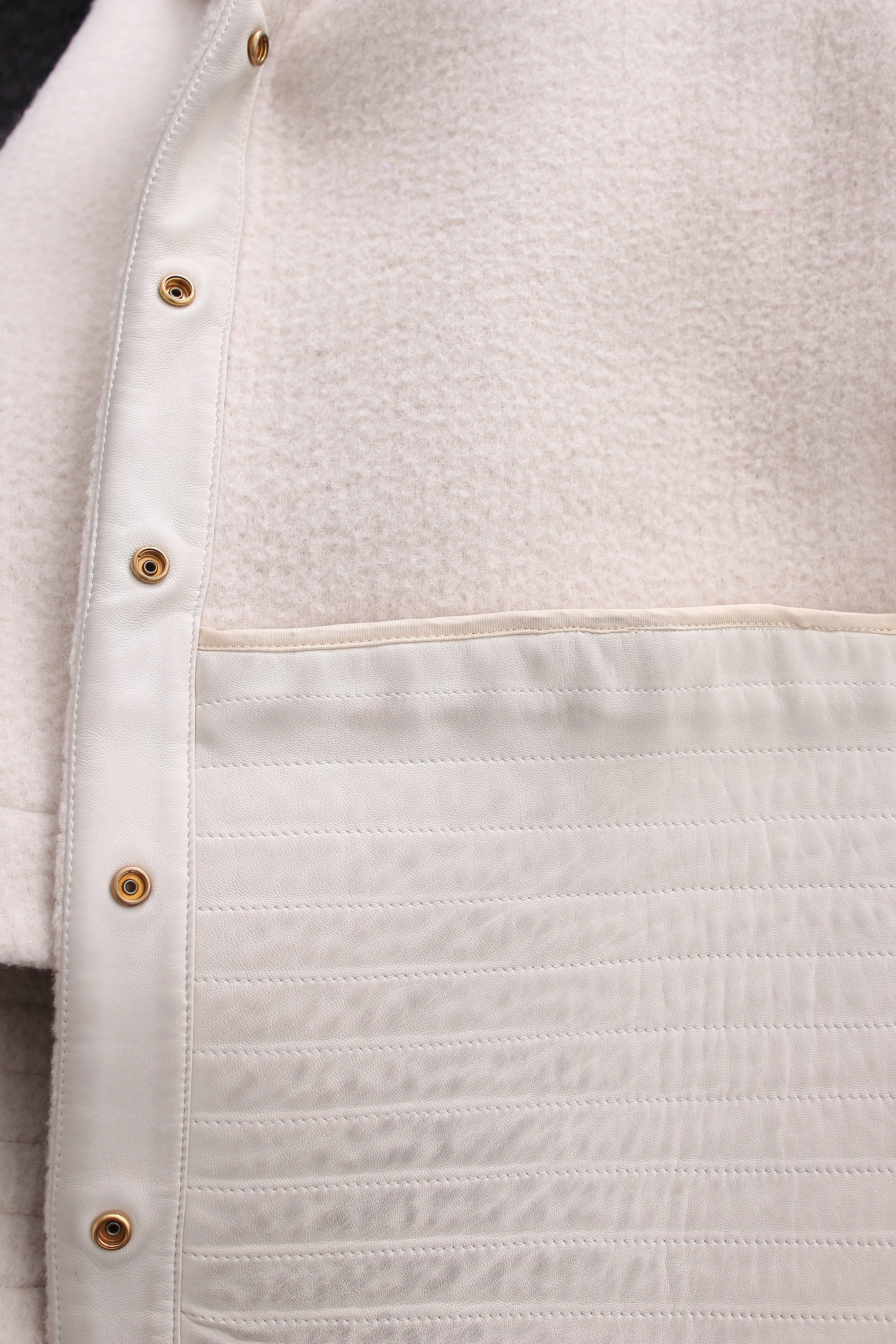 Chloe Leather-Trimmed Alpaca and Wool-Blend Coat