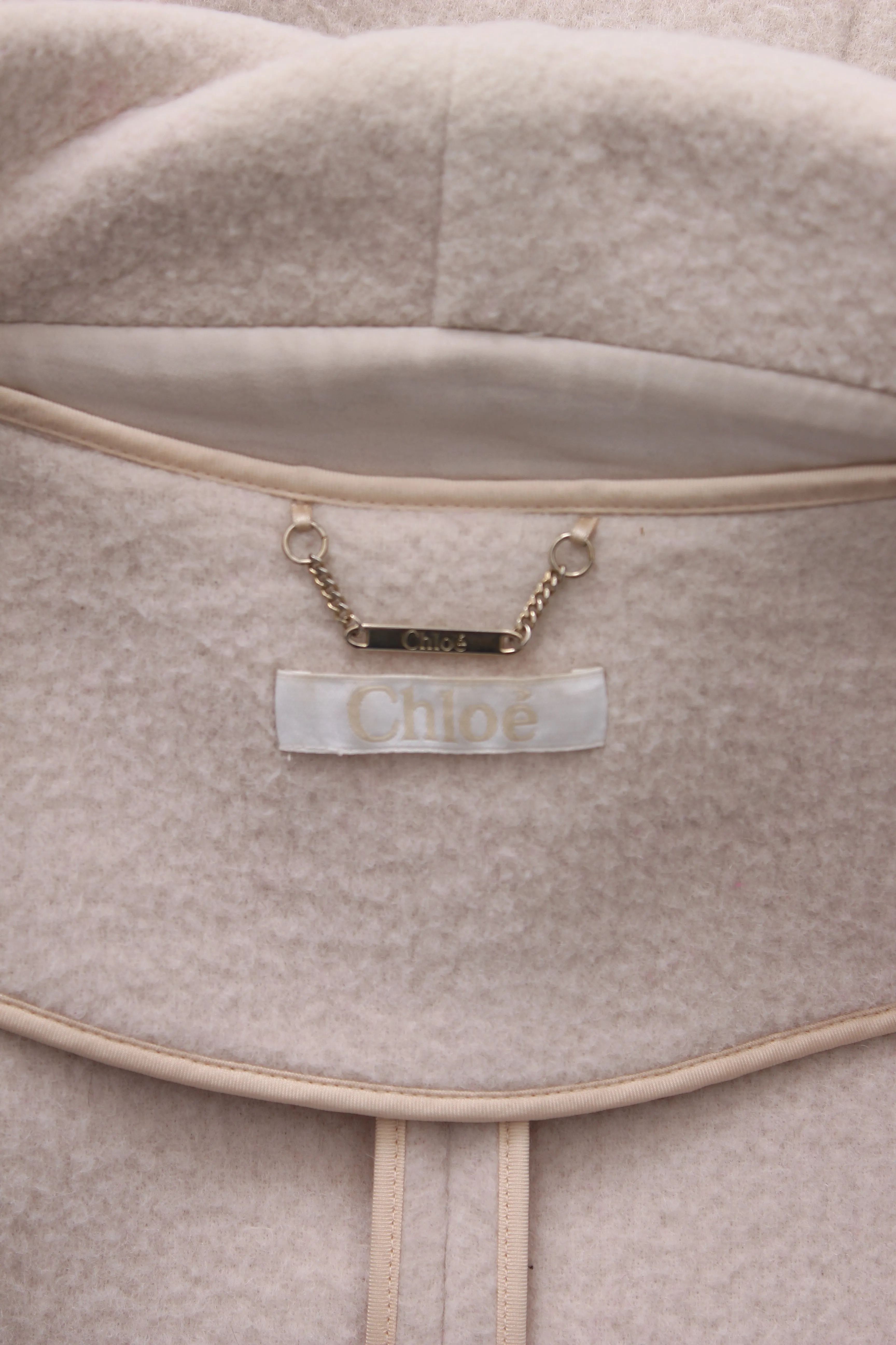 Chloe Leather-Trimmed Alpaca and Wool-Blend Coat