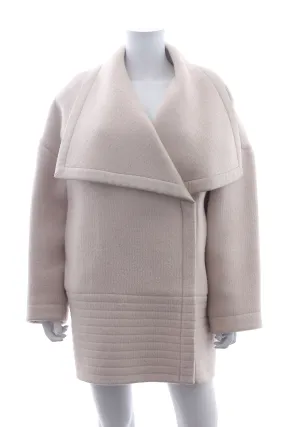 Chloe Leather-Trimmed Alpaca and Wool-Blend Coat