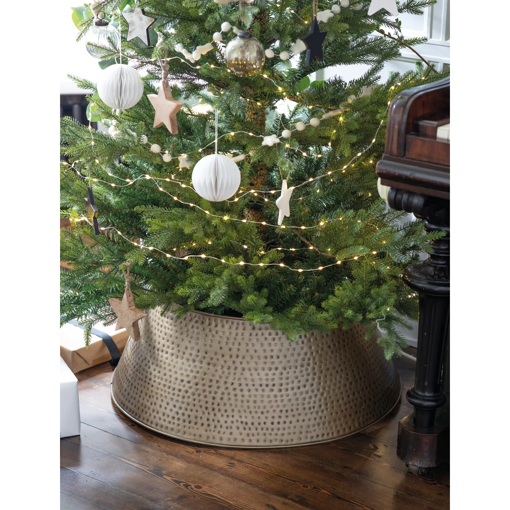 Christmas Tree Skirt Antique Brass