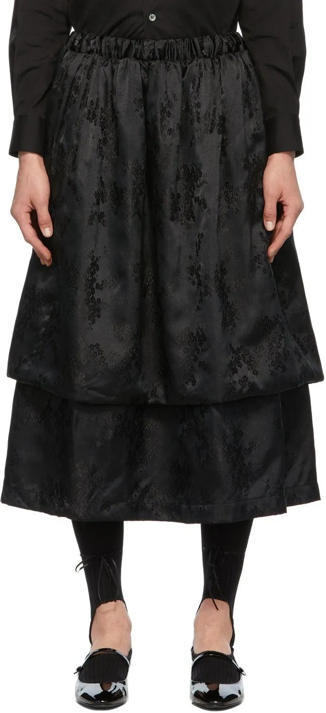 Comme des GarÃ§ons Comme des GarÃ§ons Black Jacquard Layered Skirt