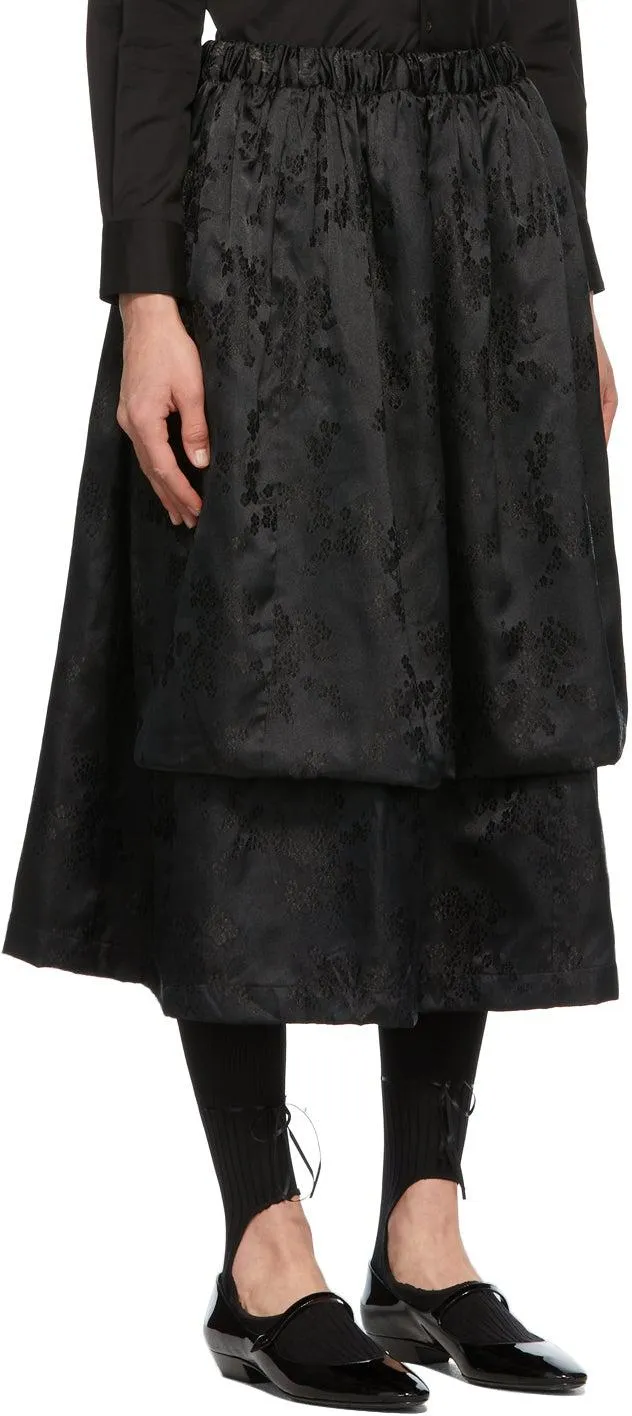 Comme des GarÃ§ons Comme des GarÃ§ons Black Jacquard Layered Skirt