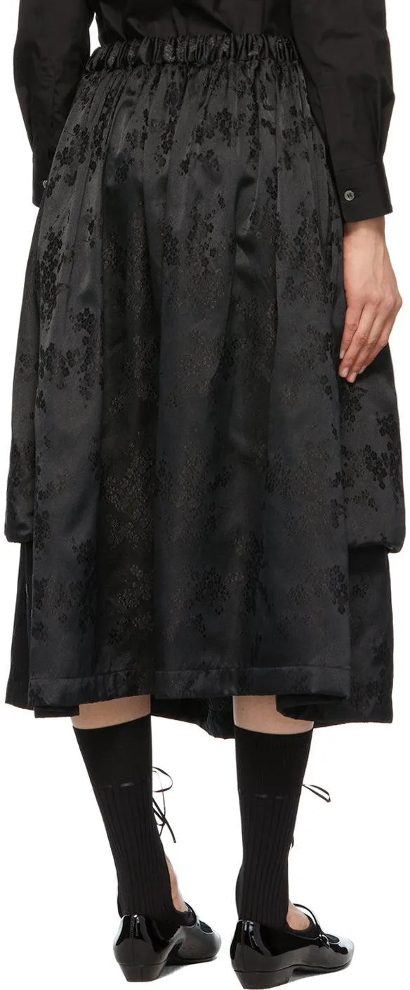 Comme des GarÃ§ons Comme des GarÃ§ons Black Jacquard Layered Skirt