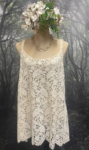 Cream lace cami