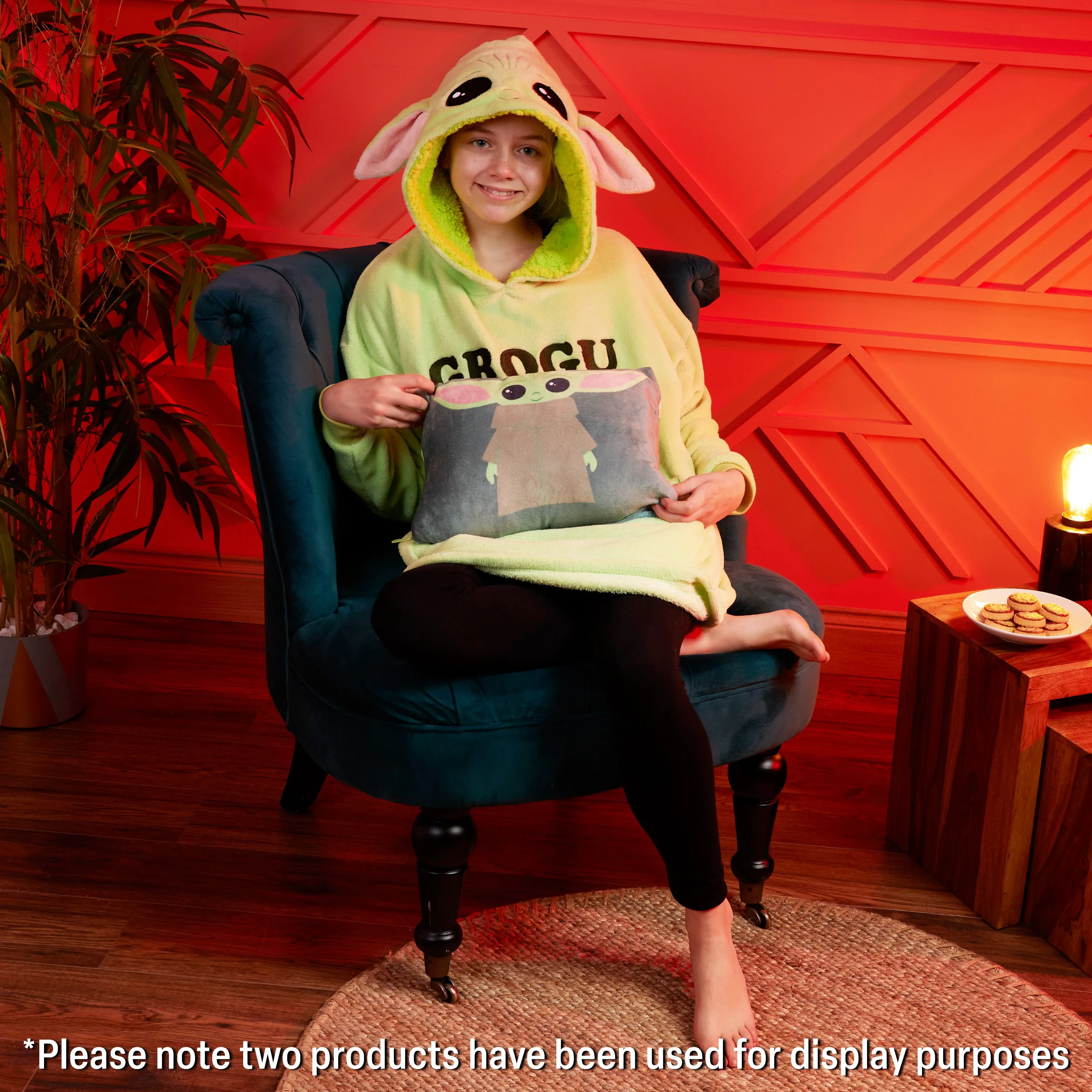 Disney Hoodie  for Kids -  2 in 1 Oversized Fleece Hoodie - Baby Yoda