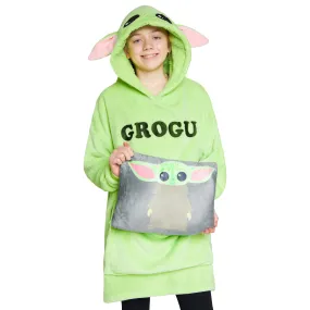 Disney Hoodie  for Kids -  2 in 1 Oversized Fleece Hoodie - Baby Yoda