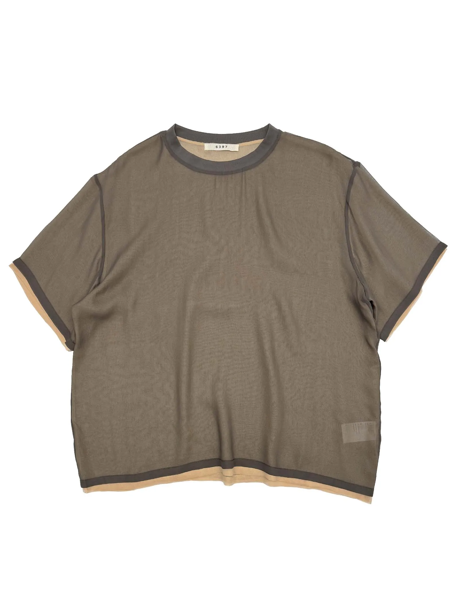 Double Layer T-Shirt in Nude