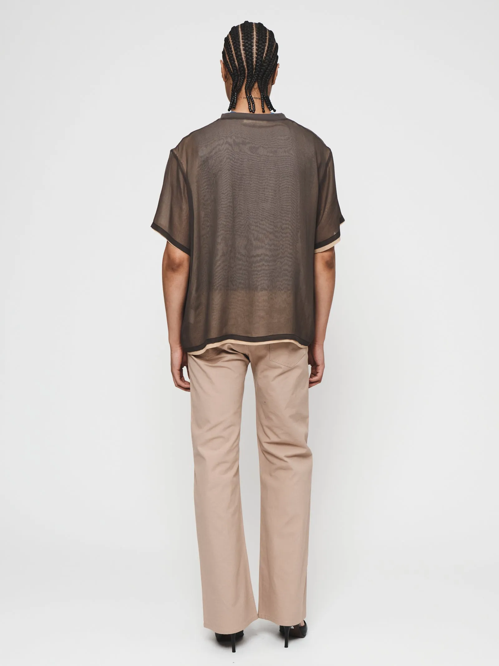 Double Layer T-Shirt in Nude