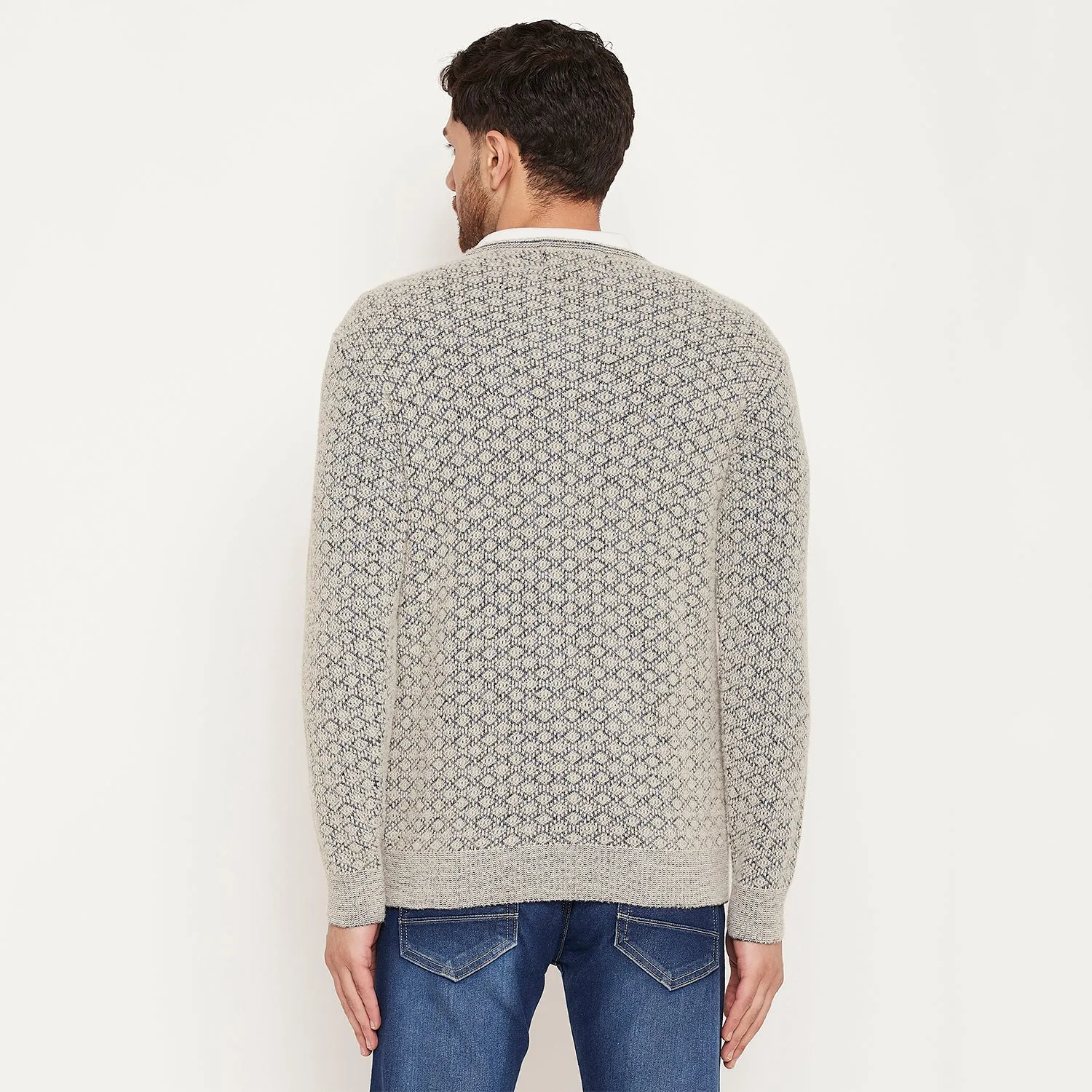 Duke Stardust Men Full Sleeve V Neck Sweater (SDS2130)