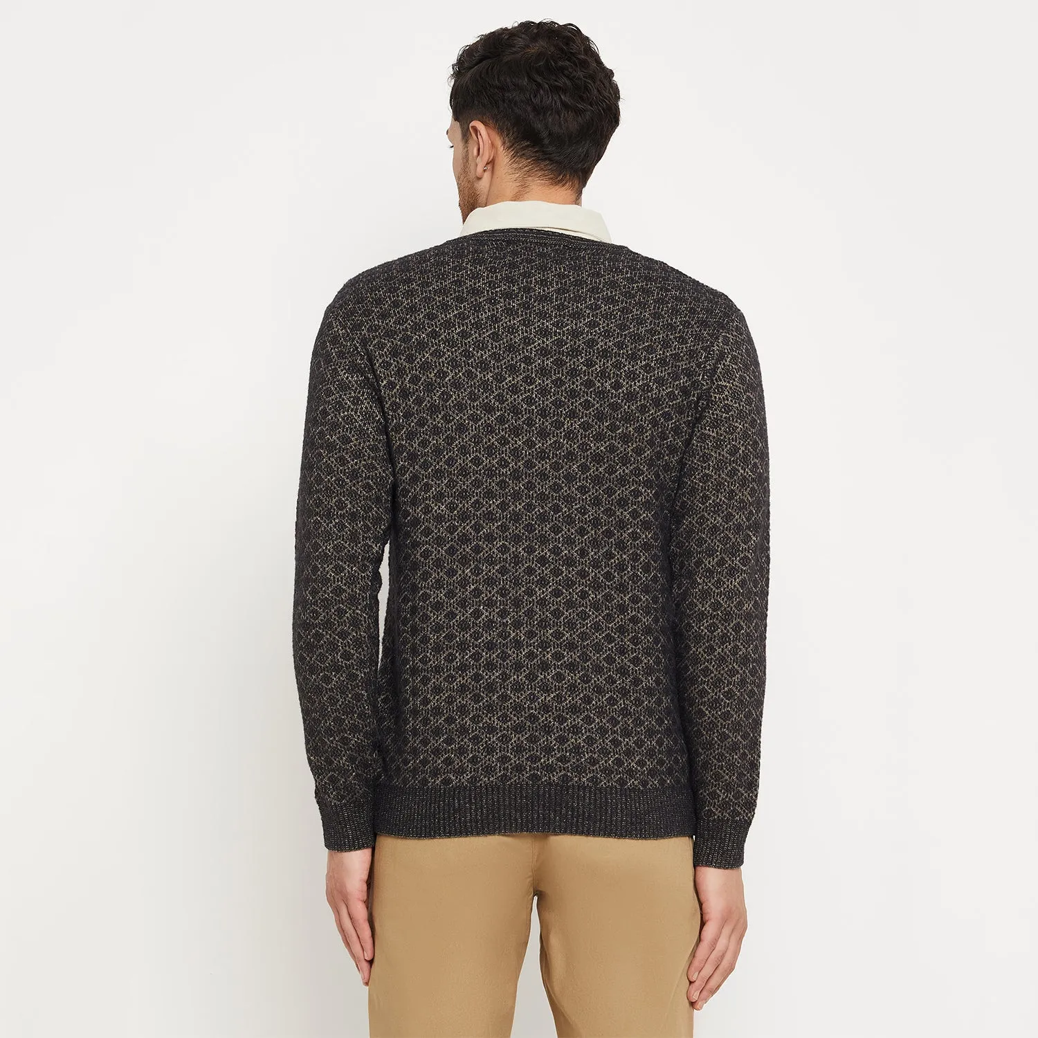 Duke Stardust Men Full Sleeve V Neck Sweater (SDS2130)