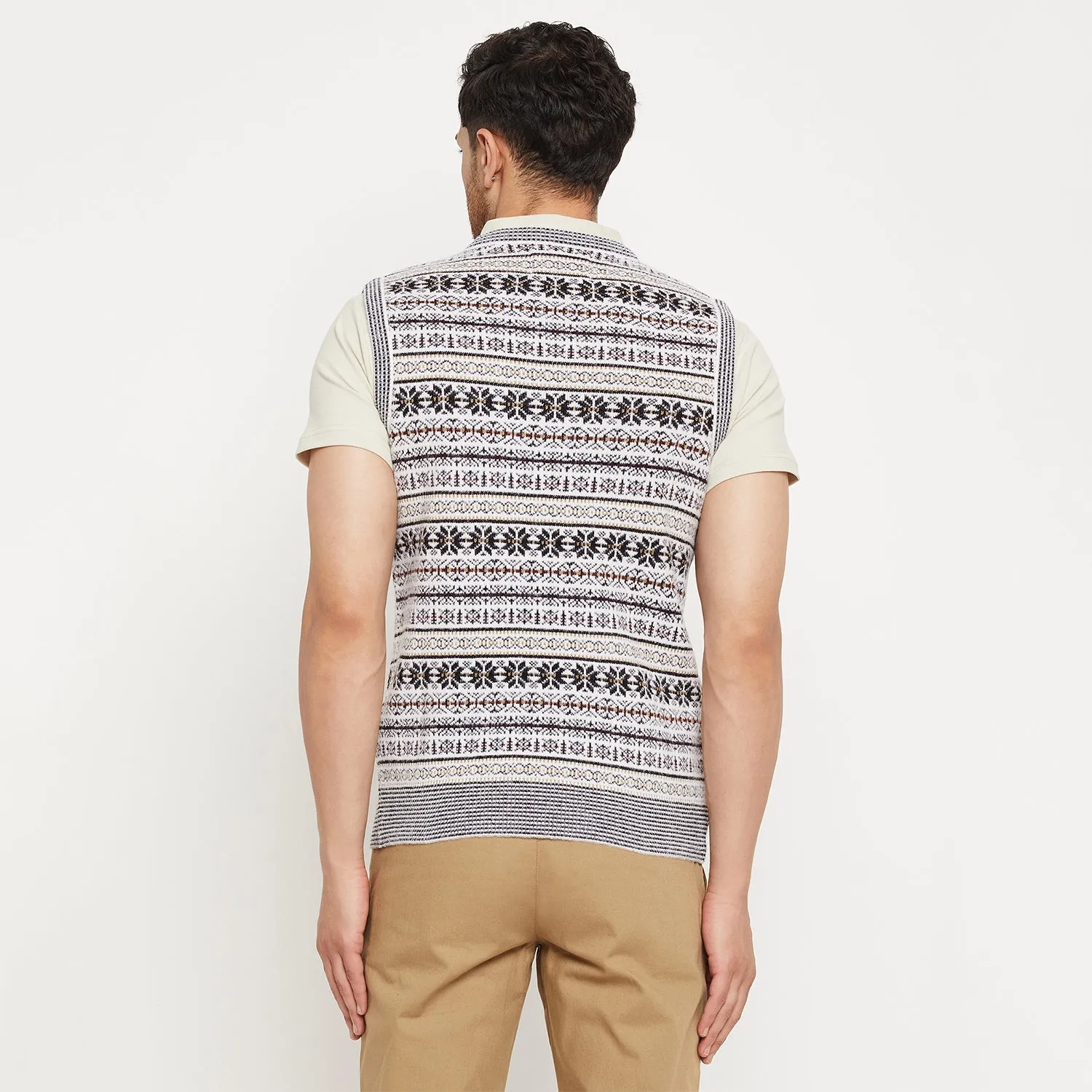 Duke Stardust Men Sleeveless V Neck Sweater (SDS2161)