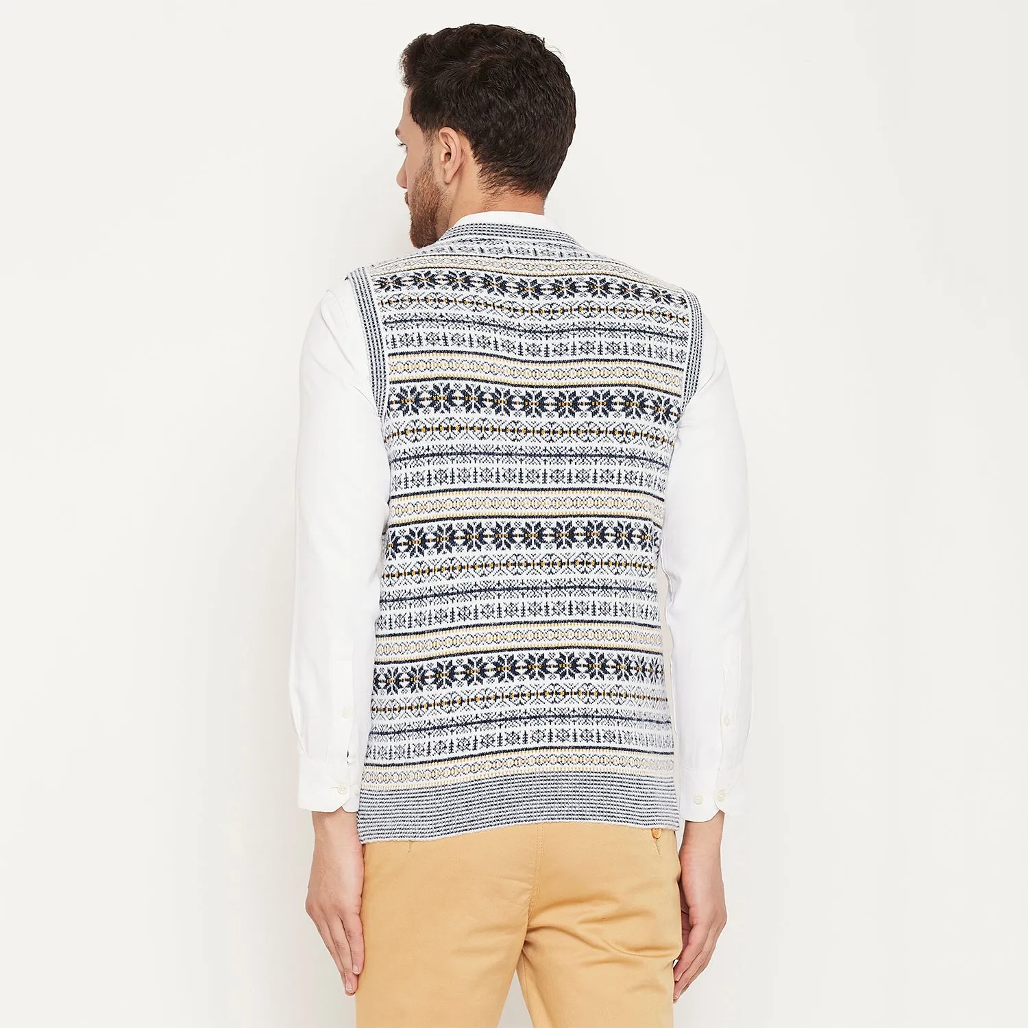 Duke Stardust Men Sleeveless V Neck Sweater (SDS2161)