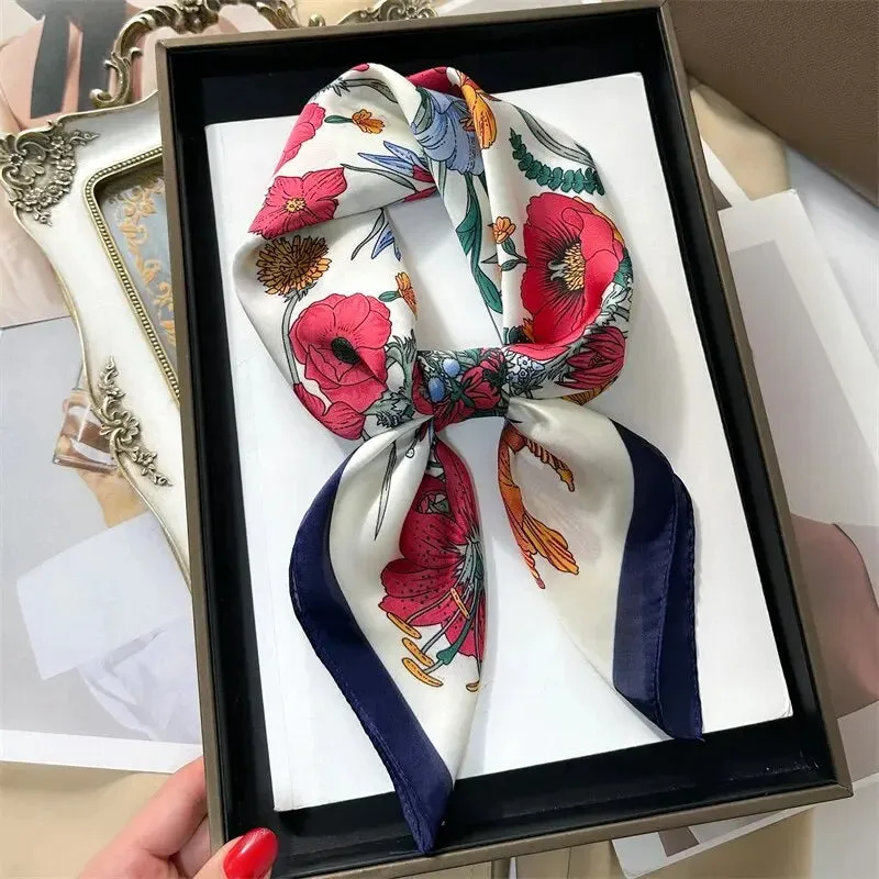 Emelay® – Luxury Silk Feeling Square Scarf