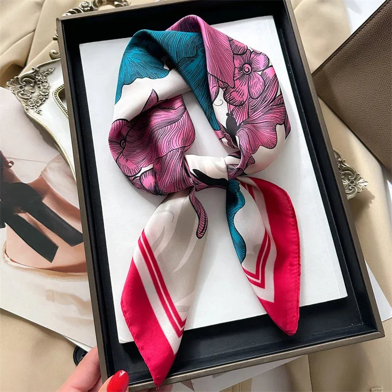 Emelay® – Luxury Silk Feeling Square Scarf